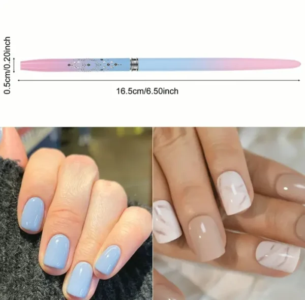 Manicure Art Detailing Brushes, Pair of Different Tip Brushes