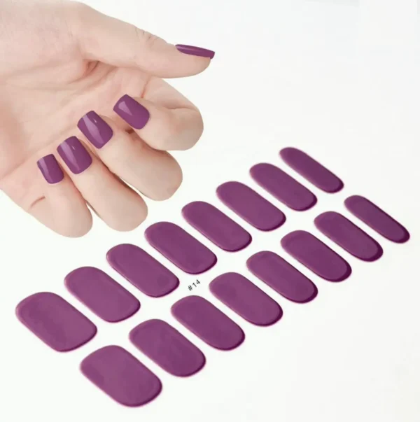192 Pieces Thin Color Nail Wraps for Women