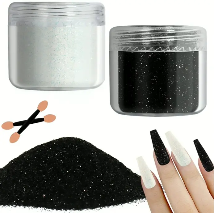 Dual Color Shining Sugar Powder for Craft Manicure