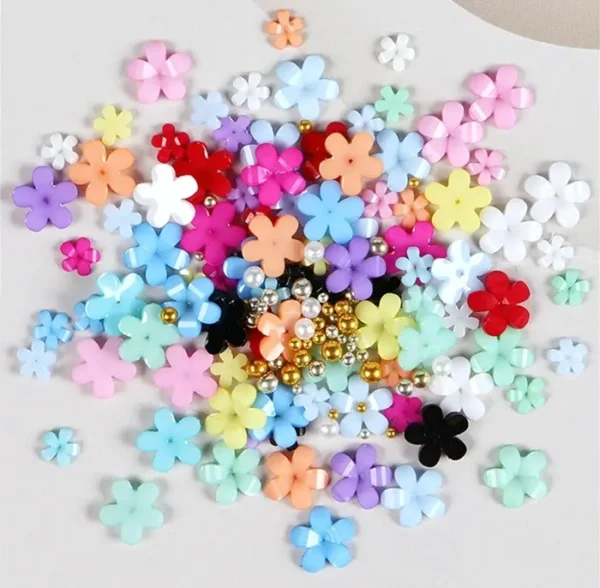 3D Floral Manicure Charms - Varied Colors