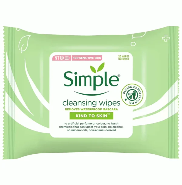 Simple Gentle To Skin Wipes - 25+ Count