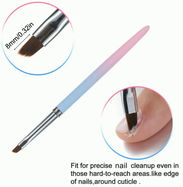 Manicure Art Detailing Brushes, Pair of Different Tip Brushes