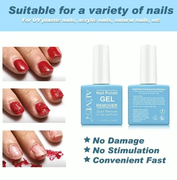 Twin-Pack Gel Nail Polish Remover, Quick Magic Gel Polish