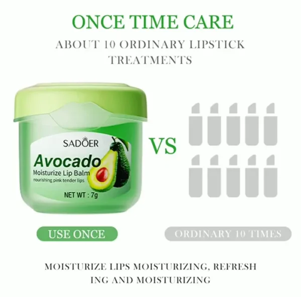 Avocado-based Lip Balm, Hydration for Dry Crack Lips