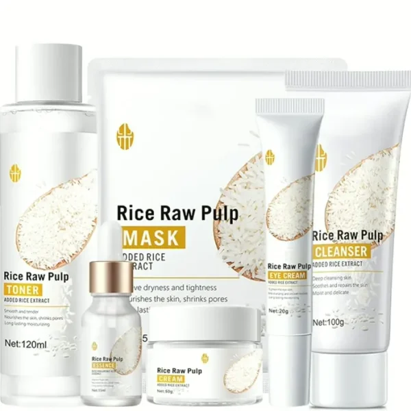Rice Skin Care Set Gift Set - 6 Piece Hydrating Collection