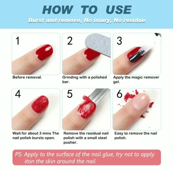 Twin-Pack Gel Nail Polish Remover, Quick Magic Gel Polish