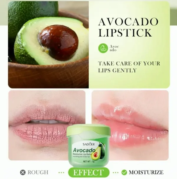 Avocado-based Lip Balm, Hydration for Dry Crack Lips
