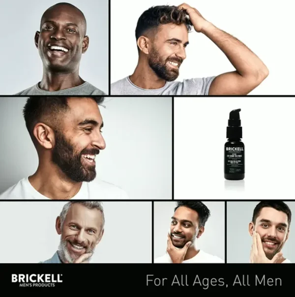 Brickell Dark Circle Serum for Men - Natural Eye Gel to Firm Lines, Decrease Dark Bags, 0.65 oz