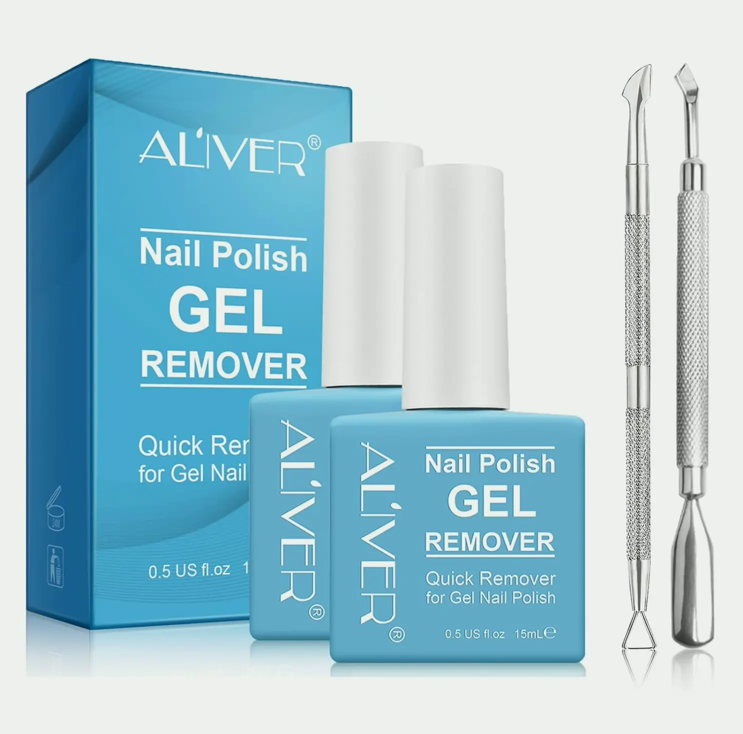 Twin-Pack Gel Nail Polish Remover, Quick Magic Gel Polish