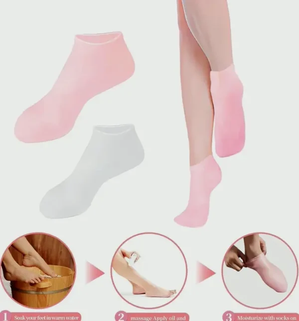 Hydrating Silicone Footwear for Dry Feet - 3 Pairs