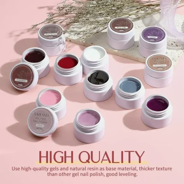 Saviland Jelly Gel Nail Polish Set - 12 Shades