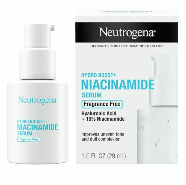 Hydro Boost Face Serum containing Hyaluronic Acid + Niacinamide, Fragrance-Free, 1 oz