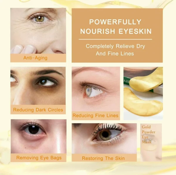 24K Eye Patch for Eye Bags & Puffiness, 25 Pairs