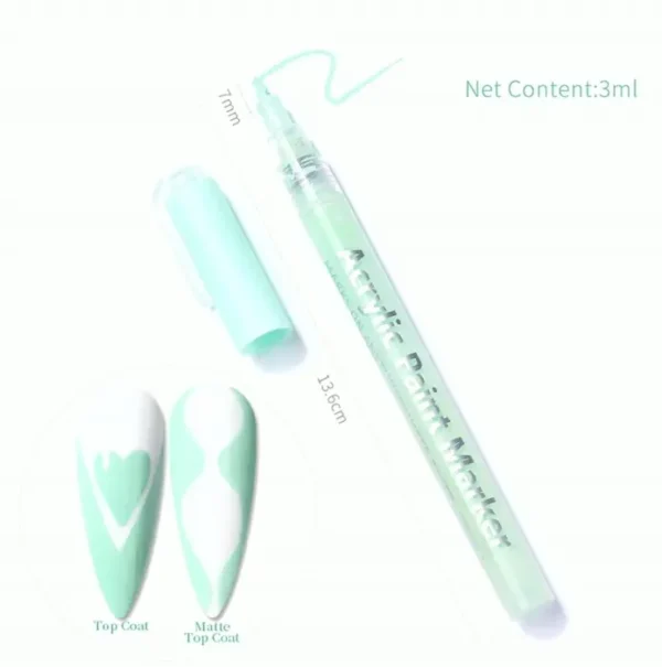 Single 3D Nail Marker, Sixteen Shades, Fast Drying