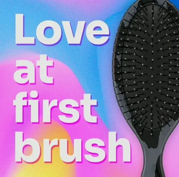 Moisture Comb Original Detangler, Gray Leopard Print