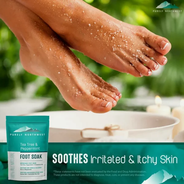 Peppermint Foot Soak and Epsom Salt - 16 Ounces