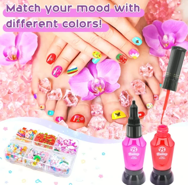 Kids Nail Set with Blower & 3D Accessories