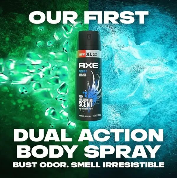 Axe Deodorant Mist for Smell Control, Mint 4 Oz (Set of 4)
