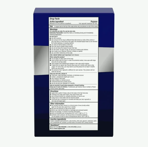 Men's Rogaine Five Percent Hair Regrowth Treatment, 3 Month Supply