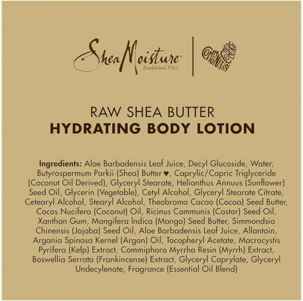 SheaMoisture Moisturizing Body Lotion with Raw Shea Butter 13oz Paraben Free