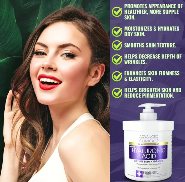 Professional Medicals Hyaluronan Acid Moisturizer & Facial Care, 16 Oz