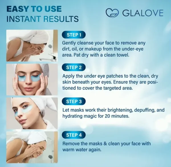 Eye Pads for Puffy Under-Eyes, 60 Pieces Collagen Pads Mask