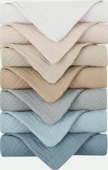 7-Pack Soft Cotton Face Towels for Sensitive Skin