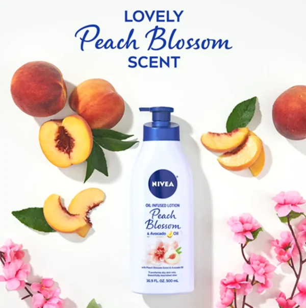 Nivea Peach Avocado Oil Body Lotion, 16.9 Oz