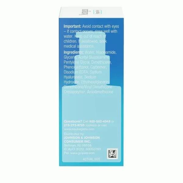 Hydro Boost Face Serum containing Hyaluronic Acid + Niacinamide, Fragrance-Free, 1 oz