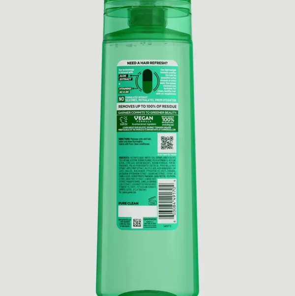 Garnier's Fructis Hair Cleanser, Silicone-Free, 12.5 Fl Oz