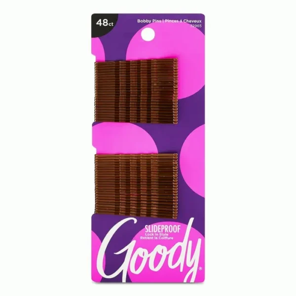 Goody's Slideproof Brunette Bobby Pins - 48 Count