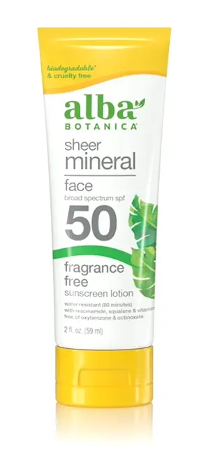 Brand Botanica Sun 50 Facial Sunscreen, Unscented, Sheer Lotion