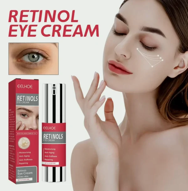 Retinol Eye Cream with Hyaluronic H2O & Collagen - Anti-Aging Solution for Fine Lines, Hydration