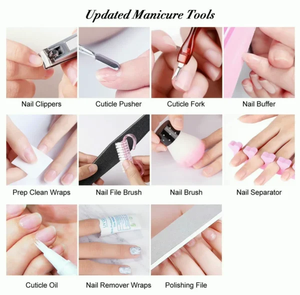 Gel Starter Kit with 48W UV Light Lamp and 6 Colors