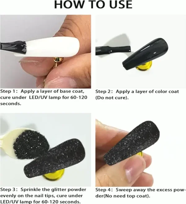 Dual Color Shining Sugar Powder for Craft Manicure