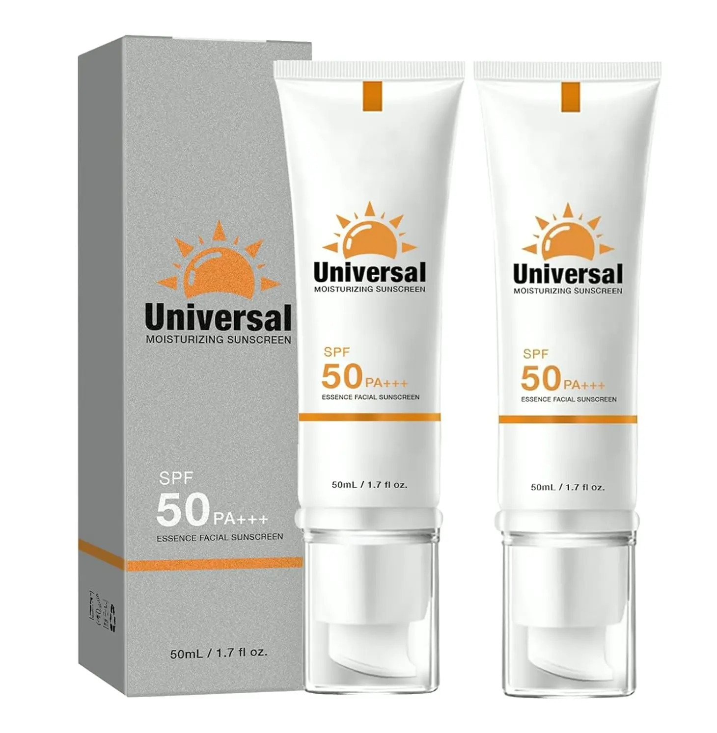 Set of 2 Colored Sunscreen SPF 50 for Face Shield SPF 50 PA+++, Non-Greasy
