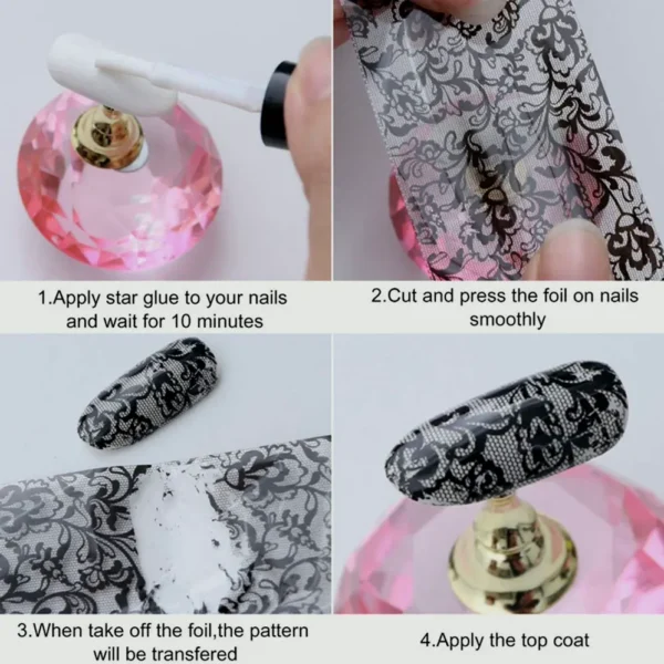 Halloween Manicure Foil Decals Pack - Skull Motifs