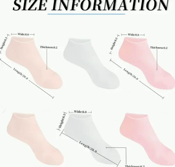 Hydrating Silicone Footwear for Dry Feet - 3 Pairs