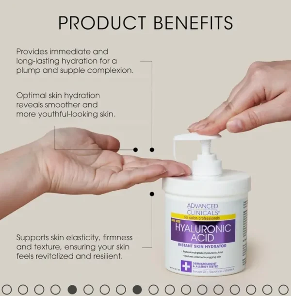 Professional Medicals Hyaluronan Acid Moisturizer & Facial Care, 16 Oz