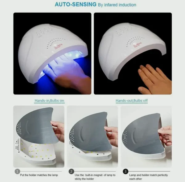 Gel Starter Kit with 48W UV Light Lamp and 6 Colors